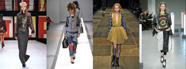 Damskie trendy jesień zima 2013/2014: Jean Paul Gaultier, Junya Watanabe, Saint Laurent Paris,Rodarte