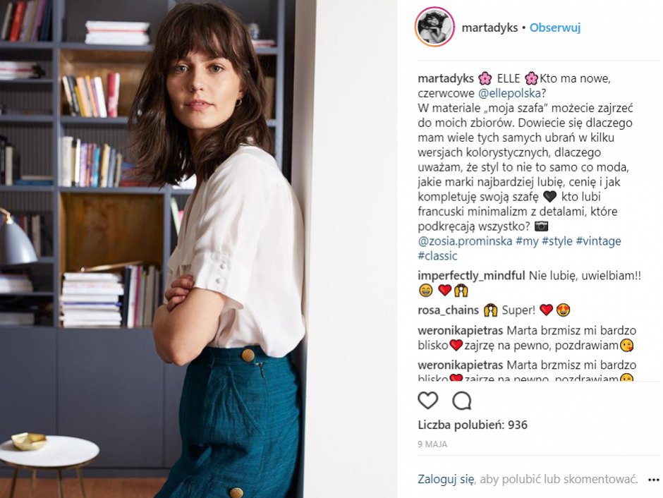 Marta Dyks: Instagram 