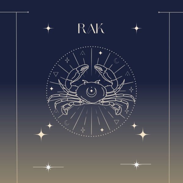 Ilustracja przedstawiająca horoskop roczny 2025 dla Raka.