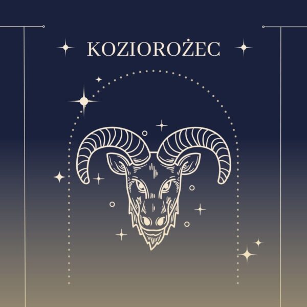 Ilustracja przedstawiająca horoskop roczny 2025 dla zodiakalnego koziorożca