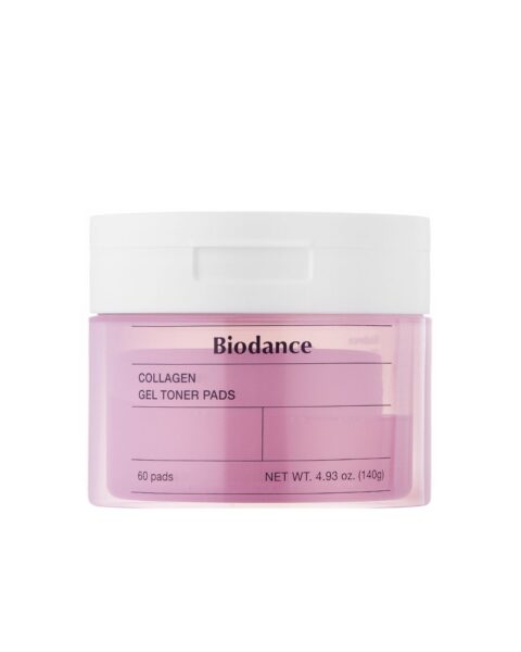 Ujędrniające płatki kolagenowe do twarzy Biodance Collagen Gel Toner Pads. Zdjęcie produktowe.