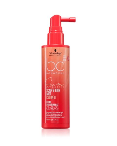 Mgiełka ochronna do włosów i skórę głowy Schwarzkopf Professional BC Bonacure Sun Protect Scalp & Hair Mist. Zdjęcie produktowe.
