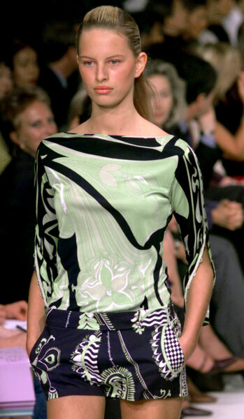 Anna Kurnikova w projekcie Emilio Pucci - wiosna-lato 2000 /fot. Forum