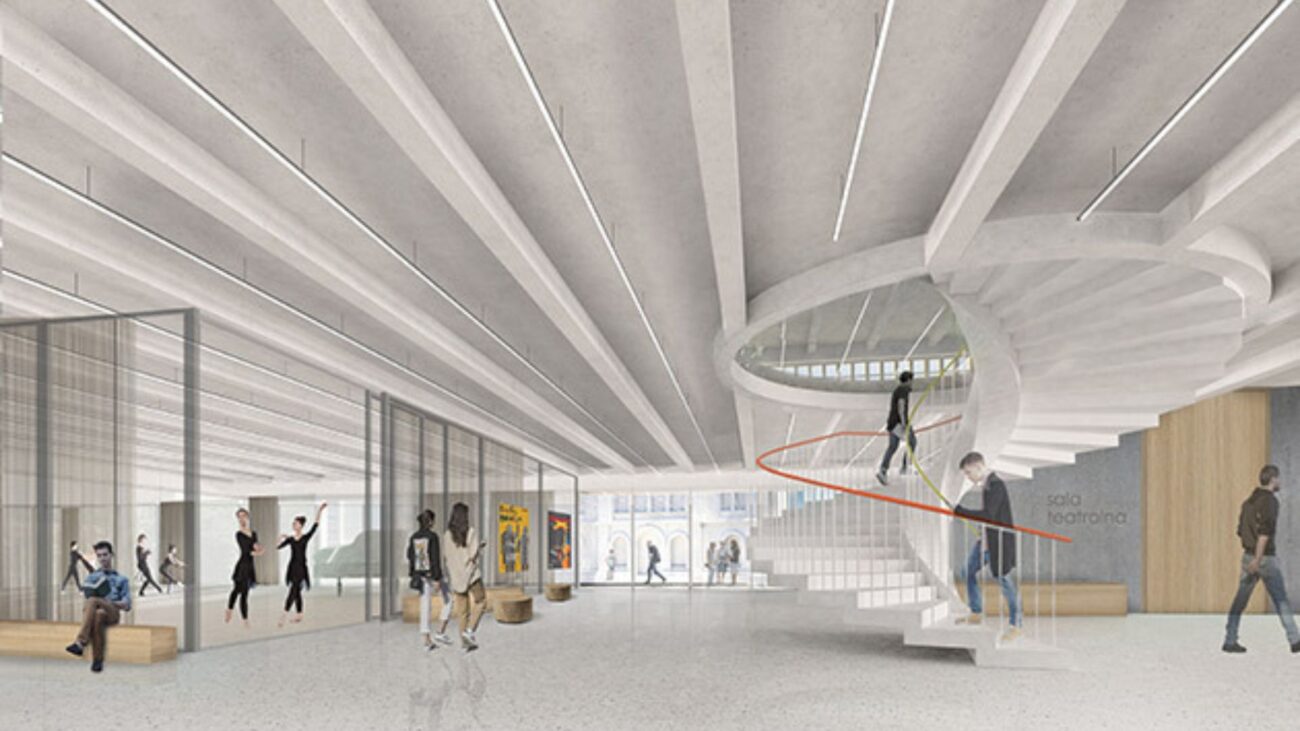 W Warszawie powstaje nowy dom kultury. Jego wnętrza to architektoniczna perełka