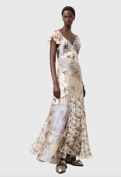 Sukienka w kwiaty maxi AllSaints /fot. Answear.com