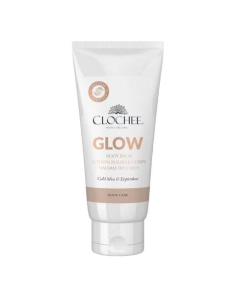 Balsam z zawartością rozświetlającej miki Clochee Balsam do ciała Glow. Zdjęcie produktowe.