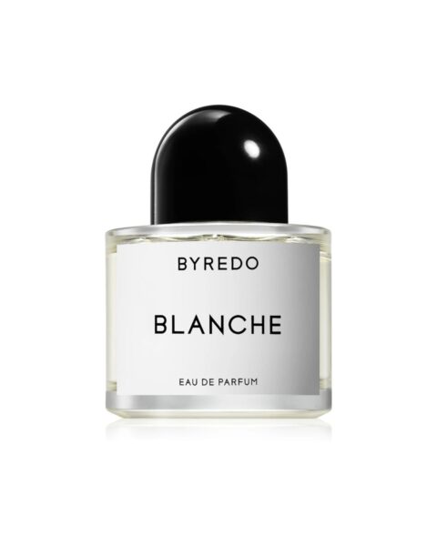 Klasyk wśród perfum Byredo Blanche Eau de Parfum. Zdjęcie produktowe.