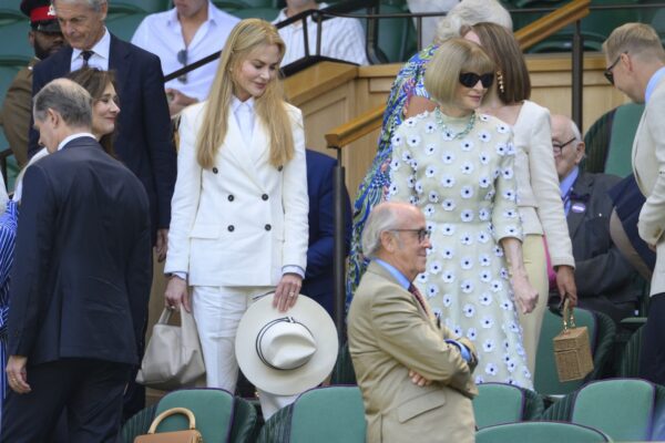 Nicole Kidman i Anna Wintour podczas finału męskiego singla na Wumbledonie /fot. Forum