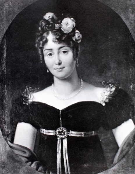 Portret kobiety - czarno biały. Maria Walewska.