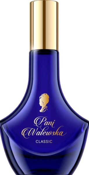 Niebieski flakon perfum.