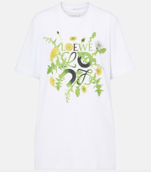 T-shirt z motywem mleczu Loewe x On Running /fot. Mytheresa.com