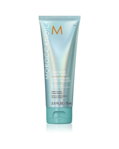 Odżywcza maska dla gładkich i lśniących włosów z olejkiem arganowym Moroccanoil High Shine Gloss Mask. Zdjęcie produktowe.