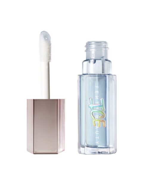 Błyszczyk do ust z efektem chłodzenia i powiększenia Fenty Beauty Gloss Bomb Ice w kolorze Cold Heart'd. Zdjęcie produktowe.