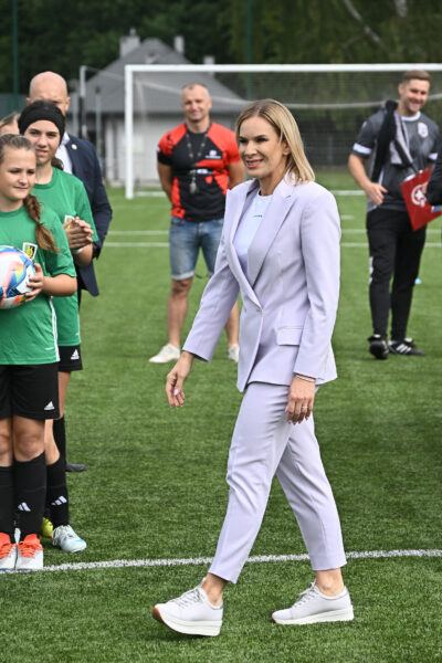 Marta Nawrocka w T-shircie LaManii /fot. Forum