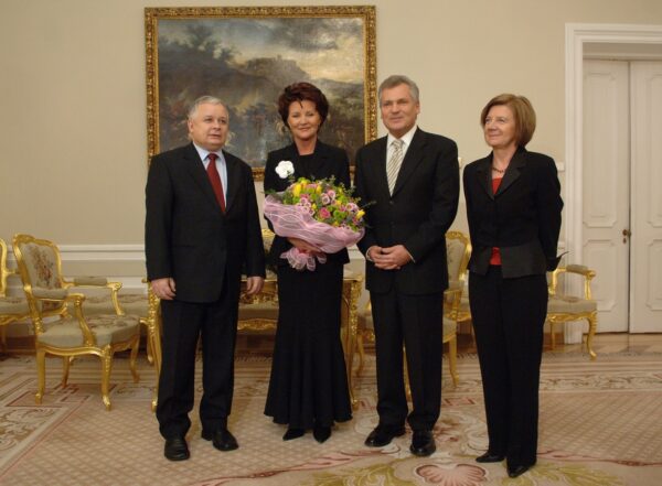 Lech Kaczyński, Jolanta Kwaśniewska, Aleksander Kwaśniewski, Maria Kaczyńska, fot. Forum
