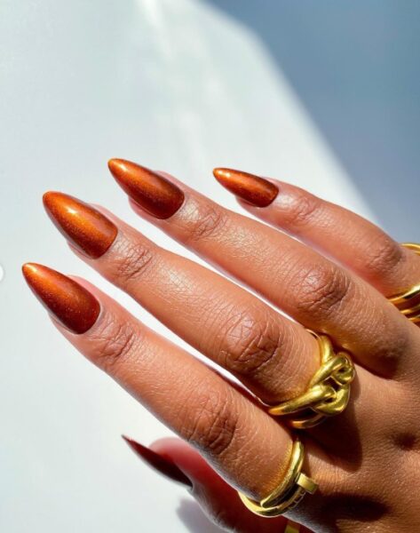 Bronze nails.