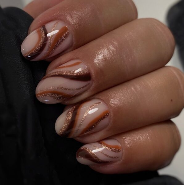 Bronze nails.