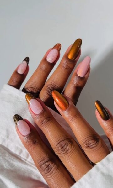 Bronze nails.