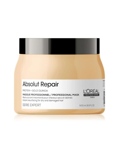 Głęboko regenerująca maska do włosów L’Oréal Professionnel Serie Expert Absolut Repair. Zdjęcie produktowe.