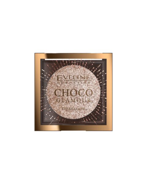 Tania alternatywa z drogerii: cień-toper do powiek Eveline Cosmetics Choco Glamour 01 moon sparkle. Zdjęcie produktowe.