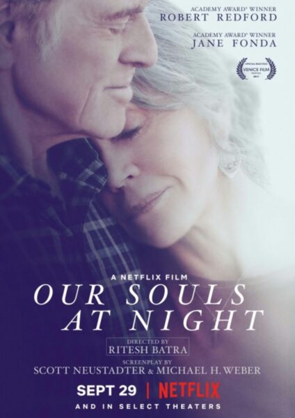 Plakat serialu: „Nasze noce” („Our Souls at Night”).