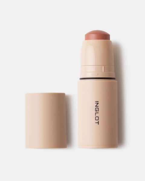 Kremowy róż w sztyfcie do policzków Inglot w kolorze 211 Rusty Pink. Zdjęcie produktowe. 