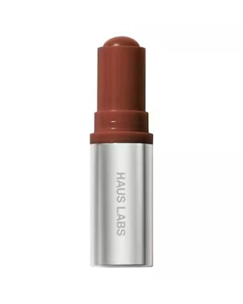 Róż w kremie Haus Labs Color Fuse Longwear Glassy Lip + Cheek Balm Blush Stick w odcieniu Glassy Cinnamon. Zdjęcie produktowe. 