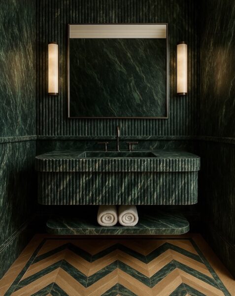 Zielona łazienka /fot. Instagram.com/yeginfill