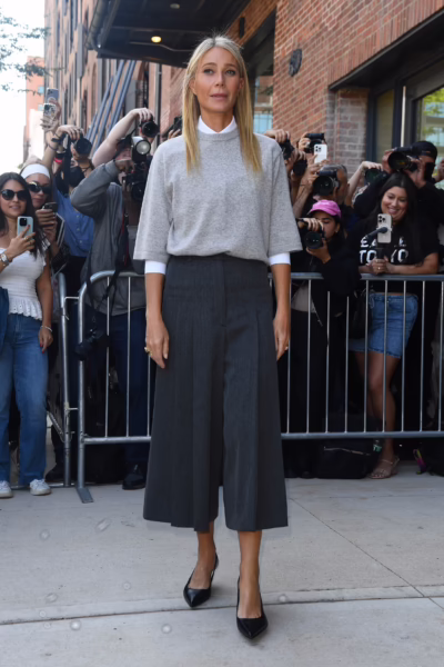Gwyneth Paltrow przed pokazem Michaela Korsa na New York Fashion Week /fot. Forum