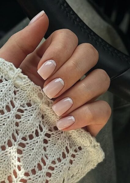 Nude nails. 