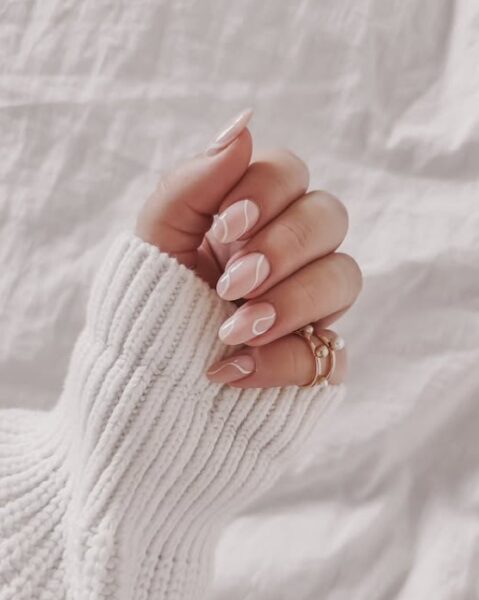 Nude nails. 
