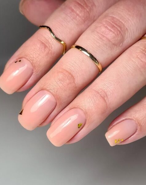 Nude nails. 