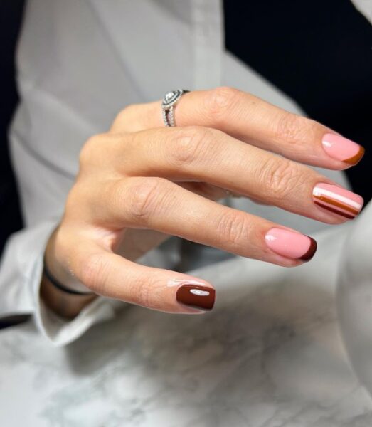 Kasztanowy manicure. 