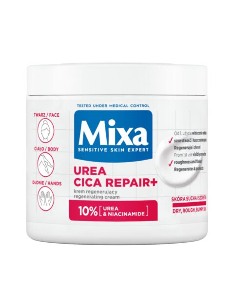 Regenerujący multifunkcyjny krem Mixa Urea Cica Repair+. Zdjęcie produktowe.