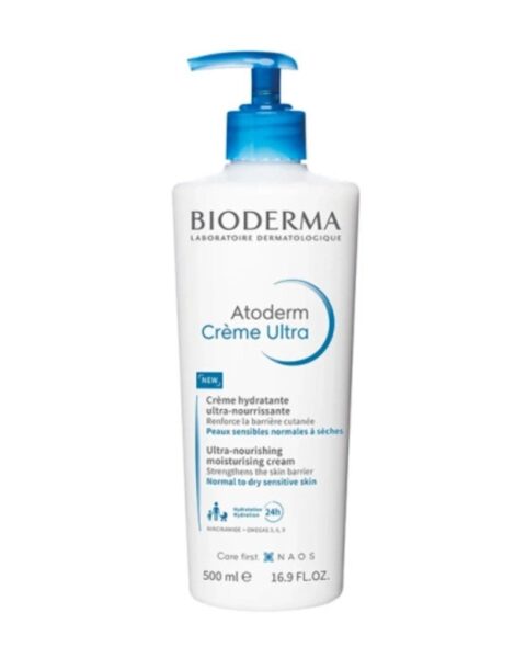 Ultranawilżający krem do ciała i twarzy Bioderma Atoderm. Zdjęcie produktowe.