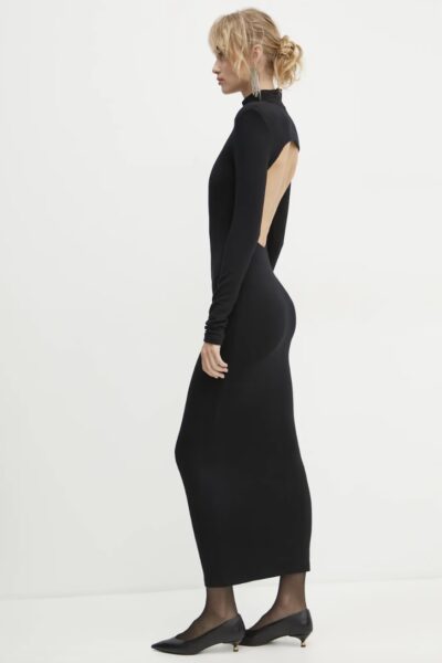 La Mania czarna sukienka z długim rękawem AMY /ANSWEAR.com