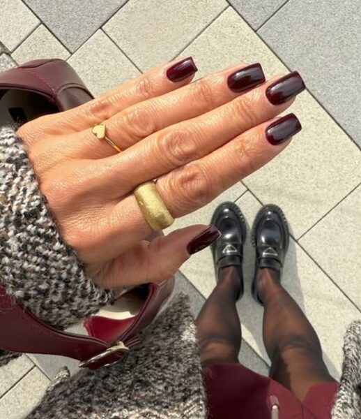 Blood moon manicure.