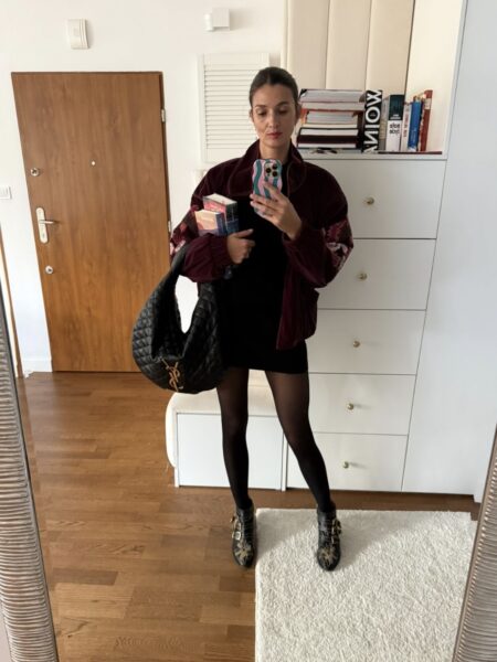 Kamila Szczawińska z pikowaną torebką YSL /fot. archiwum prywatne