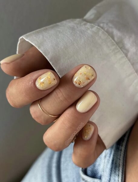 Butter yellow nails. 